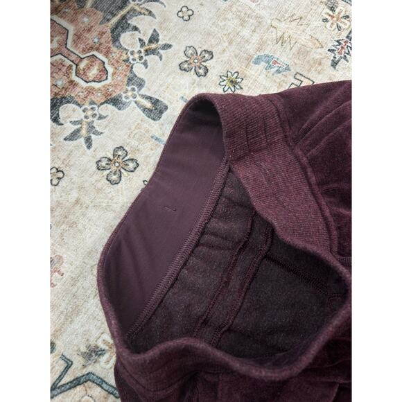 Lululemon Warm Down Jogger Sweatpants Velour Plum Track Pants 4 - Picture 5 of 10